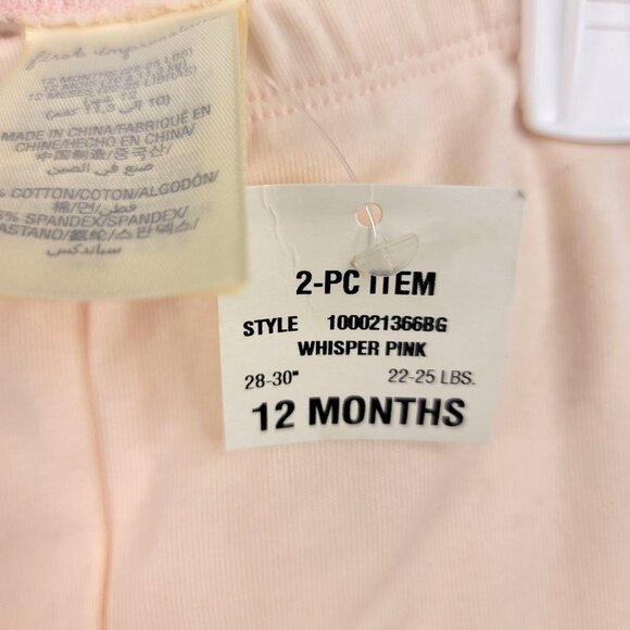 First Impressions Baby Girl Dress Leggings Set 12 Months Whisper Pink - Picture 6 of 6